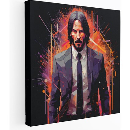 John Wick Duvar Sanatı - Ölümcül Kalem - John Wick, John Wick, Minimalist Tasvir, Kanvas Tablo, 30X30