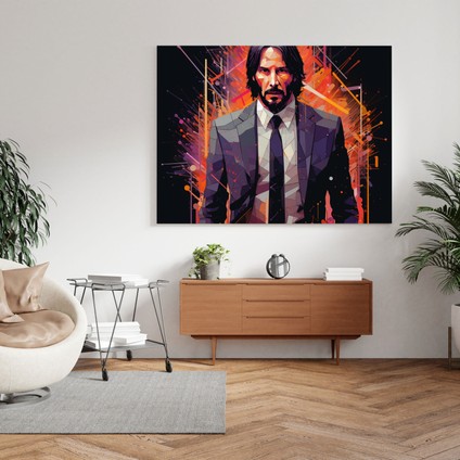 John Wick Duvar Sanatı - Ölümcül Kalem - John Wick, John Wick, Minimalist Tasvir, Kanvas Tablo, 30X30 fiyatları