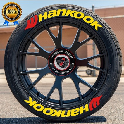 Motosiklet ve Otomobil Lastik Yazısı Sticker Arma 8 Adet 2.5 cm (Made In Usa) Bombtire®