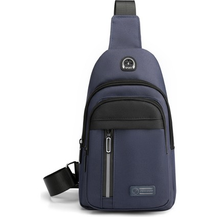 Blue-1 9 Seçenekleri Erkekler Basit Crossbody Omuz Saklama Torbaları Kısa Seyahat Haberciler Çanta Koşu Göğüs Paketi (Yurt Dışından)
