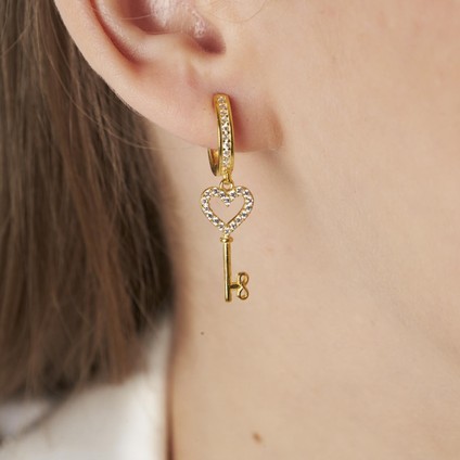 Kalp Anahtar Küpe modelleri