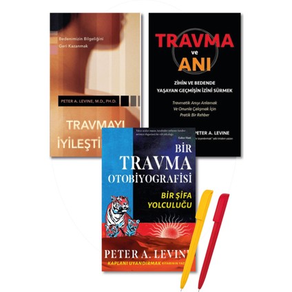 Peter A. Levine 3 Kitap Set (Bir Travma Otobiyografisi+Travmayı Iyileştirmek+Travma ve Anı)+A Kalem