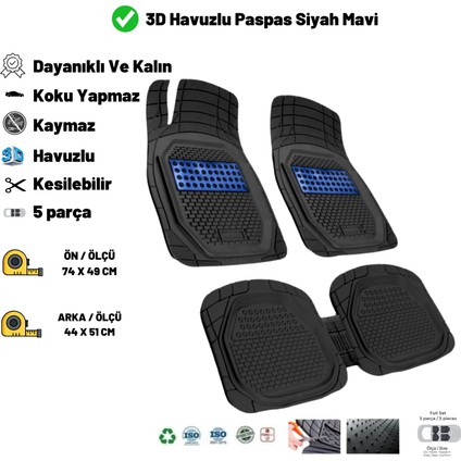Lada Samara 1997 1/n Kaymaz Taban 3D Havuzlu Paspas Siyah Mavi fiyatları