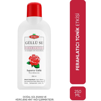 Güllü Su Ferahlatıcı Tonik 250 ml Doğal Gül Kokulu Tüm Cilt Tiplerine Uygun fiyatları
