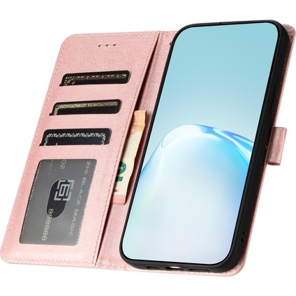 Anti-Düşen Telefon Kılıfı Için Xiaomi Poco M6 Pro 4g Cüzdan Kılıf Deri Folyo Telefon Kapağı Manyetik Toka-Gül Altın (Yurt Dışından) indirimleri