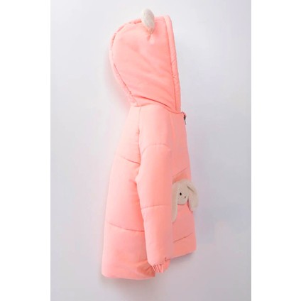 Yeni Sevimli Oyuncak Baby Tavşanlı-Içi Kürklü Soft Kumaş Cepli Kapüşonlu Çocuk Kışlık Mont-Kaban fiyatları