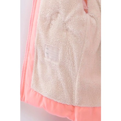 Yeni Sevimli Oyuncak Baby Tavşanlı-Içi Kürklü Soft Kumaş Cepli Kapüşonlu Çocuk Kışlık Mont-Kaban fırsatları