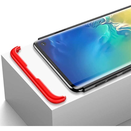 - Samsung Galaxy S10E - Kılıf Parmak izi Yapmayan 3 Parça Ays Kapak - Siyah-Mavi - T8014 fırsatları