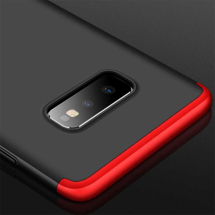 - Samsung Galaxy S10E - Kılıf Parmak izi Yapmayan 3 Parça Ays Kapak - Siyah-Mavi - T8014 indirimleri