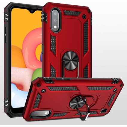 - Samsung Galaxy A01 - Kılıf Yüzüklü Zırh Tank Vega Kapak - Gold - T11896 modelleri