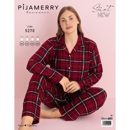Kadın Büyük Beden Gömlek Yaka Süet Uzun Kol Pijama Takımı 5270- 1 Adet fiyatları