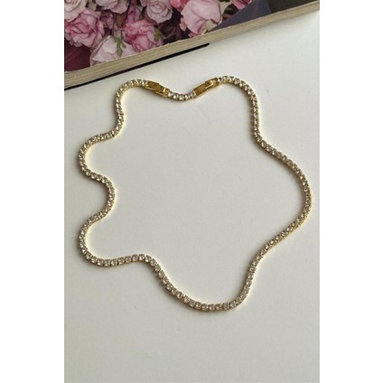 Çelik Gold Renk Su Yolu Kolye (45 Cm)
