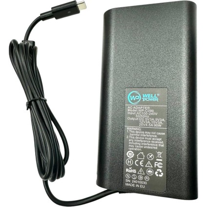 WNA-C090  5V/9V/12V/15V/20V 90W Type-C Notebook Şarj Adaptör