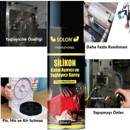 24 Adet (1 Koli) Profesyonel Kalıp Ayırıcı ve Yağlayıcı Spreyi 500 Ml. modelleri