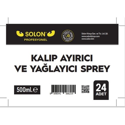 24 Adet (1 Koli) Profesyonel Kalıp Ayırıcı ve Yağlayıcı Spreyi 500 Ml. fırsatları