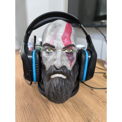 Kratos Figürü Dekoratif Obje & Kulaklık Standı – 3D Baskı El Yapımı
