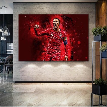 Cristiano Ronaldo Futbol Portekiz Cr7 Art Kanvas Tablo