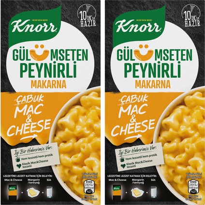 Çabuk Makarna Mac and Cheese Gülümseten Peynirli 212 GR 2 Adet fiyatları