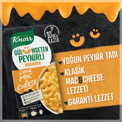 Çabuk Makarna Mac and Cheese Gülümseten Peynirli 212 GR 2 Adet fırsatları
