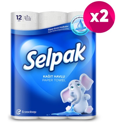 Kağıt Havlu 12'li 2'li Set