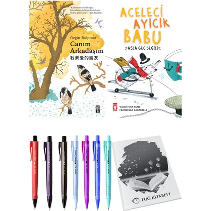 Aceleci Ayıcık Babu Asla Geç Değil ve Canım Arkadaşım 2'li Set - Kalem