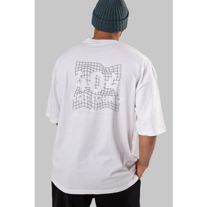 404 Not Found Arka Baskılı Beyaz Oversize T-Shirt Erkek Kadın Bisiklet Yaka fırsatları