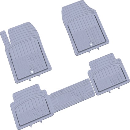 Pufi Kauçuk Paspas Universal Racing Havuzlu Gri / TEPAY511-G