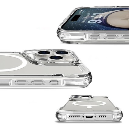 Apple iPhone 16 Pro Max Kılıf Magsafe Şarj Özellikli T-Max Magsafe Kapak-Şeffaf fırsatları