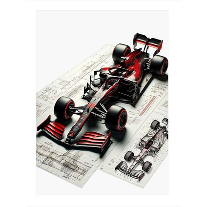 Formula 1 Yarış Arabası Mdf Poster 35CM X50CM