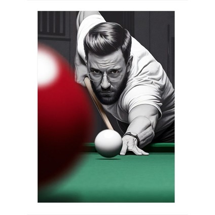 Bilardoda Hedefe Odaklan Dekoratif Mdf Tablo 35CM X50CM