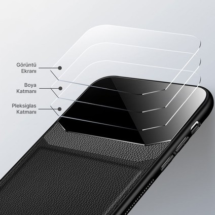 Xiaomi Redmi Note 12 Kılıf Zebana Lens Deri Kılıf Lacivert
