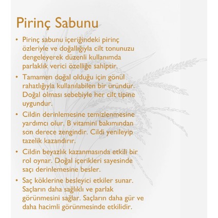 Doğal Kabak Lifli Pirinç Sabunu 100 gr x 4 Adet indirimleri