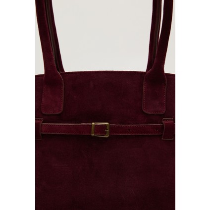 SÜET KEMERLİ ÇANTA BORDO modelleri