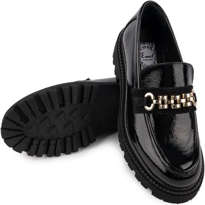 Deri Tokalı Oxford Rugan Ayakkabı Deri Tokalı Oxford Rugan Ayakkabı Siyah 2549 modelleri