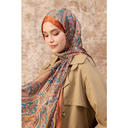 Turuncu Hint Vual Şal - 5003-04