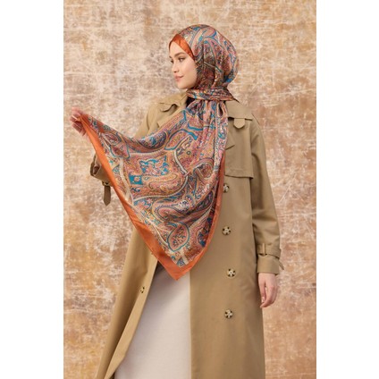 Turuncu Hint Vual Şal - 5003-04