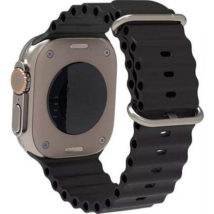 Apple Watch 10/11/9/8/7/6/5/4/3/SE/ULTRA/HK/PRO/MAX 49MM 46MM 45MM 44MM 42MM Uyumlu Kordon Silikon Kabartmalı Ocean Loop Kayış Bileklik modelleri