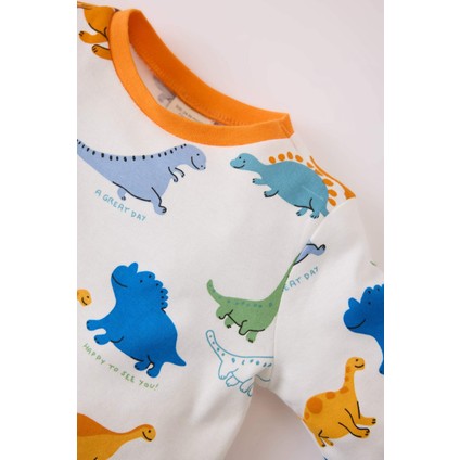 Erkek Bebek Pijama Takımı Dinazor Baskılı Uzun Kollu Üst Beli Lastikli Uzun Alt D7155A524WN modelleri