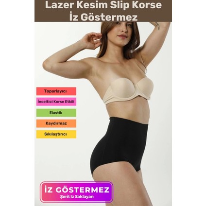 Özel Seri Toparlayıcı Iz Göstermez Vücut Şekillendirici Kaymaz Lazer Kesim Slip Korse