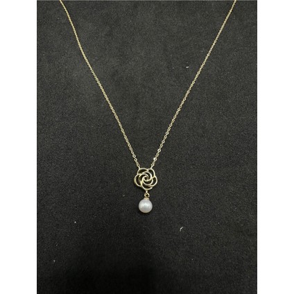 Ithal Incili Içi Boş Gül Gümüş Kadın Kolye fiyatları