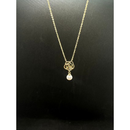 Ithal Incili Içi Boş Gül Gümüş Kadın Kolye modelleri