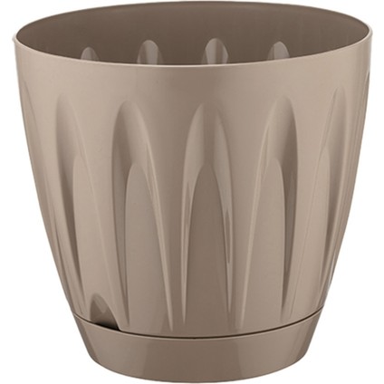 Papatya Saksı 6 Lt Parlak Plastik Kendinden Tabaklı Drenajlı Çiçek Saksısı