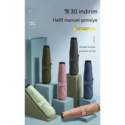 Lbw 6 Kaburgalı Ultra Hafif Katlanır Şemsiye-Koyu Yeşil (Yurt Dışından) indirimleri