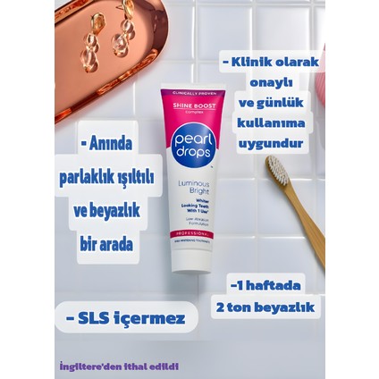 Luminous Bright -Dişlerin anında daha ışıltılı parlak olmasını sağlayan beyazlatıcı diş macunu 75 ml fırsatları