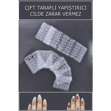 240 Adet Çift Taraflı Yapıştırıcı Bant Takma Tırnak Yapıştırıcı Cilde Zarar Vermez fırsatları