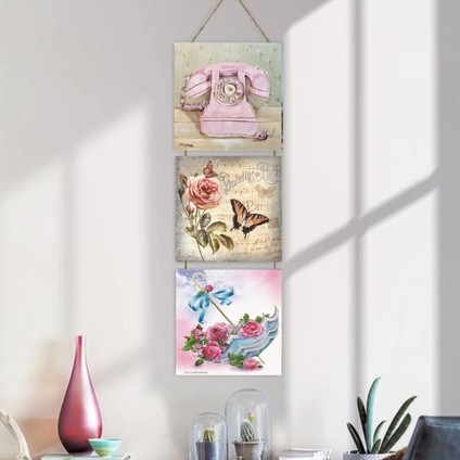 Ahşap Katlanabilir 3lü Tablo - TBL0114 fırsatları