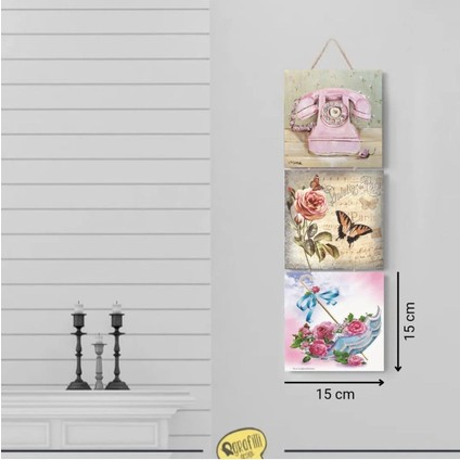 Ahşap Katlanabilir 3lü Tablo - TBL0114 indirimleri