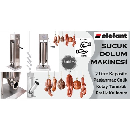 Ml-S7 Paslanmaz Sosis Doldurucu / Sucuk Yapma Makinesi 7kg fırsatları