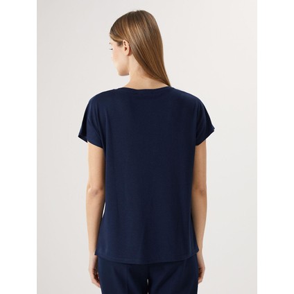 Lcwaıkıkı Classic Bisiklet Yaka Pul Payetli Kadın Tişört