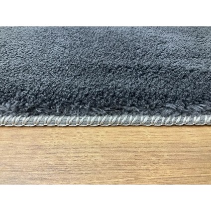 Puffy Antrasit Oval Örgü Saçaklı Peluş Yumuşacık Yıkanabilir Kaymaz Taban Halı Salon Oturma Odası fırsatları